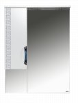 Зеркало-шкаф Misty Престиж 70 L белый/серебряная патина
