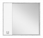Зеркало-шкаф Misty Мия 90 L белый/серый