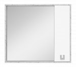 Зеркало-шкаф Misty Мия 90 R белый/серый