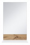 Зеркало Misty Адриана 45 с полочкой белый/светлое дерево