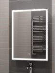 Зеркальный шкаф Misty Алюр LED 60x80 L с розеткой