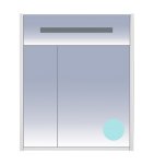 Зеркальный шкаф Misty Джулия 65 голубой
