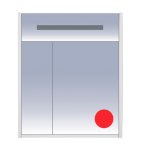 Зеркальный шкаф Misty Джулия 65 красный