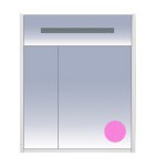 Зеркальный шкаф Misty Джулия 65 розовый