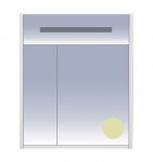 Зеркальный шкаф Misty Джулия 75 бежевый