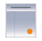 Зеркальный шкаф Misty Джулия 75 оранжевый