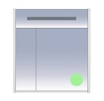Зеркальный шкаф Misty Джулия 75 салатовый