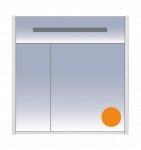 Зеркальный шкаф Misty Джулия 85 оранжевый