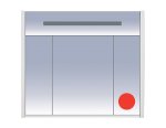 Зеркальный шкаф Misty Джулия 90 красный