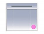 Зеркальный шкаф Misty Джулия 90 розовый
