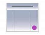 Зеркальный шкаф Misty Джулия 90 сиреневый