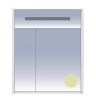 Зеркальный шкаф Misty Джулия 65 бежевый