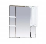 Зеркало-шкаф Misty Александра 85 R белый металлик